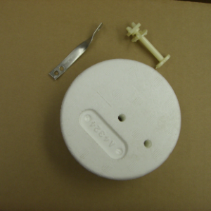 tf Styro-foam 4-1/2" Pill-Shaped Float w/ Plastic Boss & Short Stainless Arm