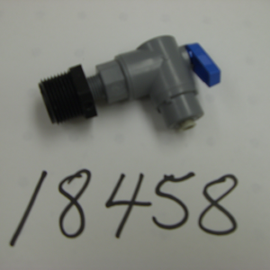 sv 1/4"mpt x 1/4"comp PVC Angle Pitcock Valve Pkg (includes 3/4"x 1/4" bushing)