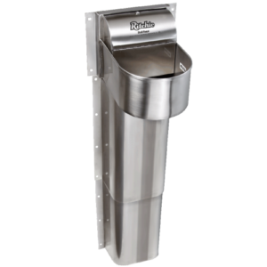 ab ELECTRIC STALL FOUNT #125 - w/ heat & shrouds - flush wall mount